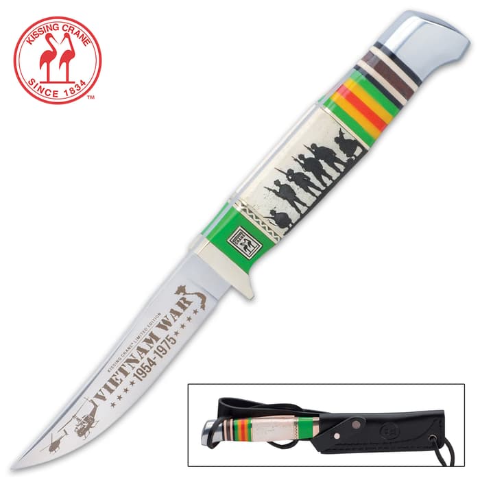 Now introducing, a fixed blade tribute knife to act as a companion to the commemorative Vietnam Veteran pocket knives
