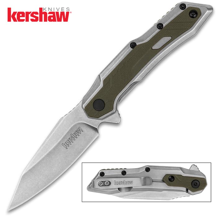 The Kershaw Salvage Pocket Knife is prepared for your adventures ahead with its highly functional, reverse tanto blade