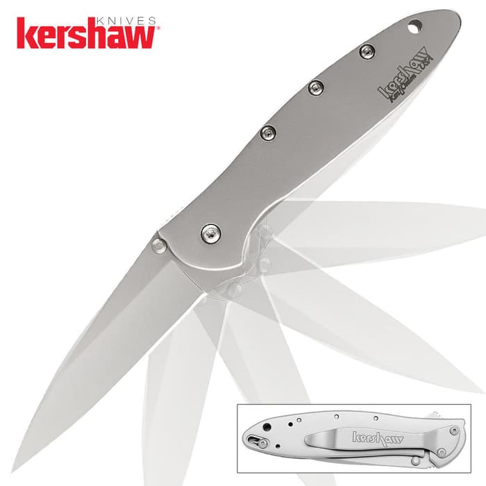Kershaw Leek Assisted Opening Pocket Knife Silver