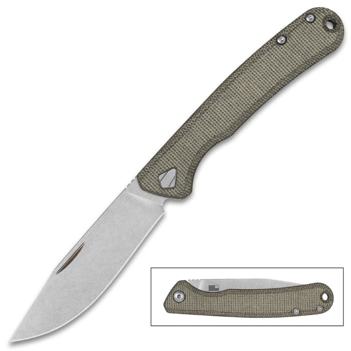 Kershaw pays tribute to the American spirit with the traditional USA-made Federalist, non-locking slip-joint pocket knife