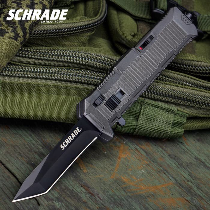 Schrade Viper OTF Assisted Opening Pocket Knife Tanto Point