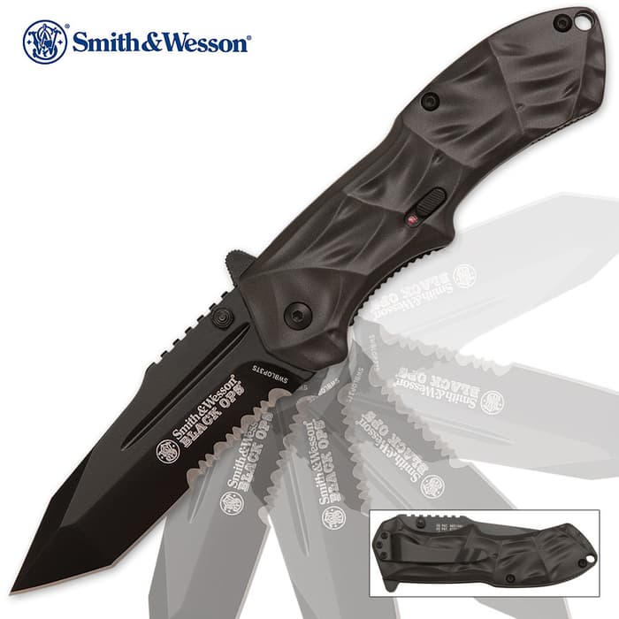 Smith & Wesson Black Ops Serrated Tanto Tactical Pocket Knife