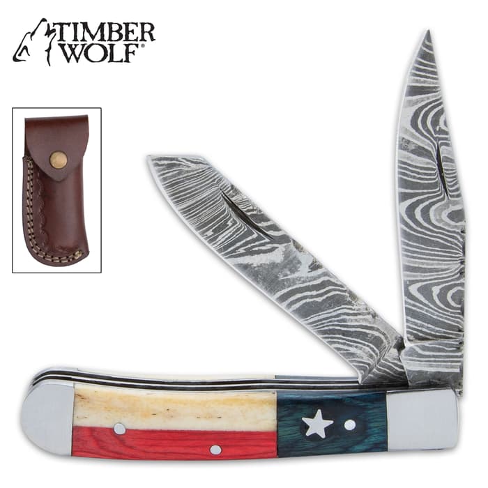 The Timber Wolf Texas Trapper Knife pays tribute to the Lone Star State and makes a great collectible gift for any occasion