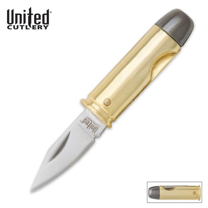 Real Bullet Handle Gold Blade