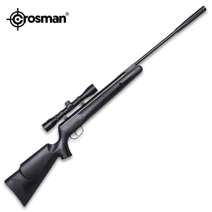 Crosman Benjamin Prowler Air Rifle With Scope - Nitro Piston, .22 Caliber, 950 FPS, Rifled Break Barrel, Synthetic Stock