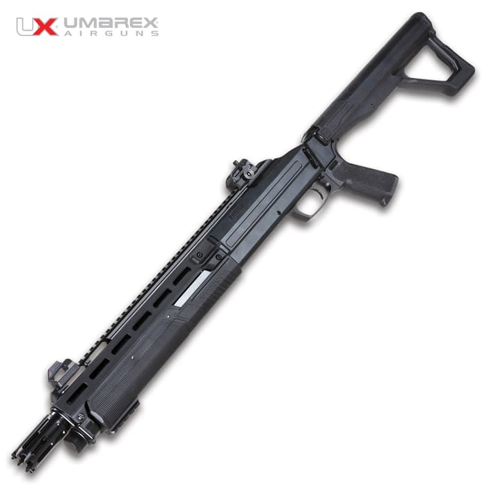 The Umarex T4E HDX CO2 Pump Action Air Gun shoots 68-caliber paintballs, rubber balls and powder balls