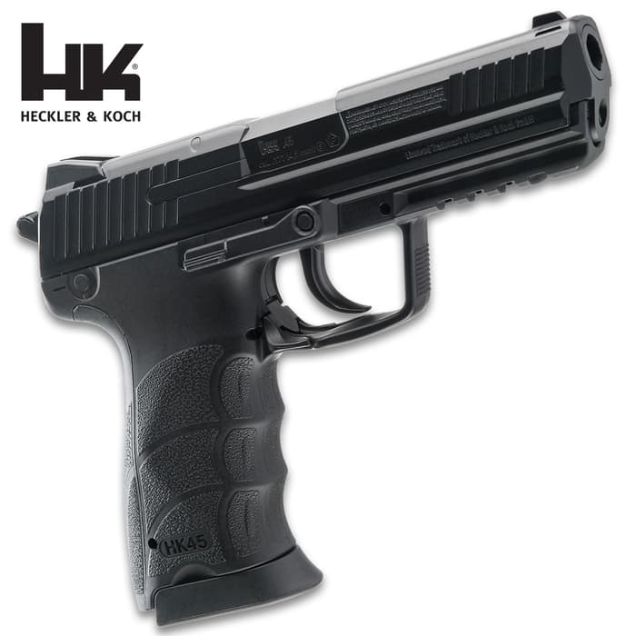 Umarex HK45 Heckler & Koch Air Pistol - Semi-Automatic, CO2 Powered, .177 Caliber BBs, 20-Round Magazine - Length 8”