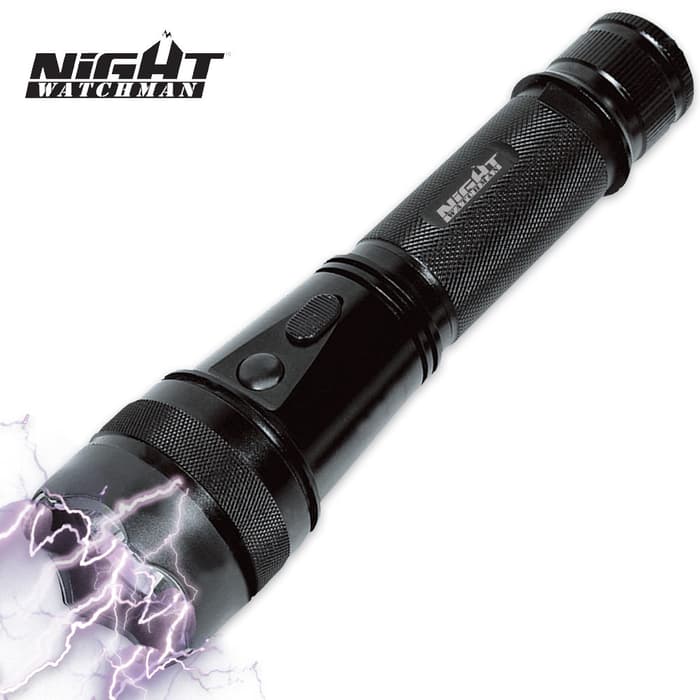 Night Watchman 2 Million-Volt Black Stun Gun / CREE LED Flashlight