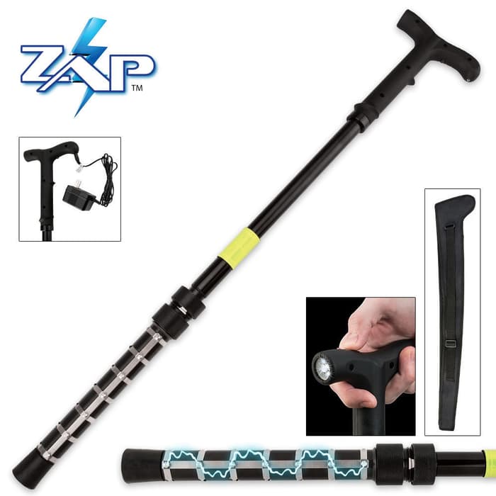 Zap Self Defense Cane with Flashlight