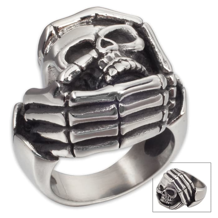 Headache Skull Stainless Steel Ring