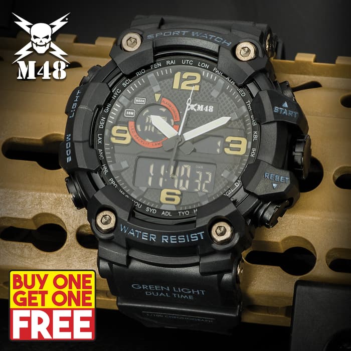 With BOGO, you get two M48 Black Ops Digital Watches