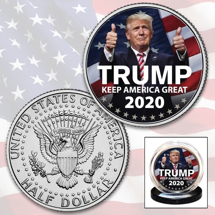 An eye-catching conversation piece and lifetime keepsake that makes a great 2020 Presidential Election collectible
