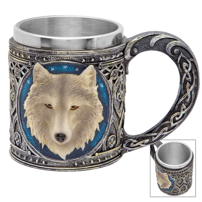 Call-of-the-Wild Fantasy Wolf 12-oz Coffee Mug Tankard
