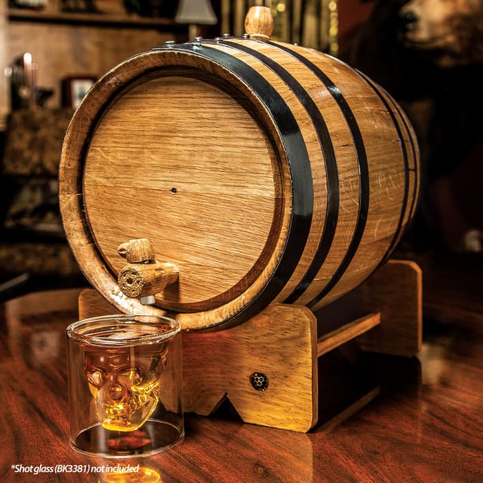 and Liquor Beer White Spirits 5L Whiskey Barrel Dispenser Oak Aging Barrels Home Whiskey Barrel Decanter for Wine