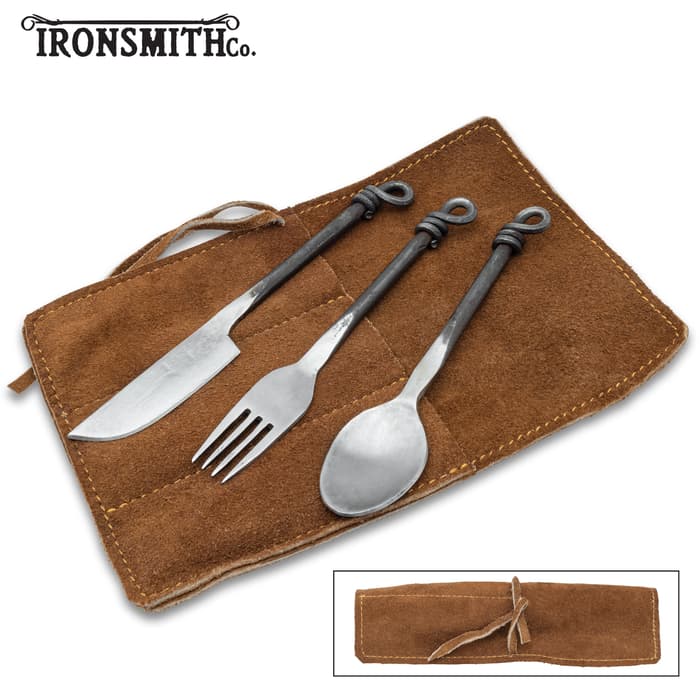 The Ironsmith Co Forged Three-Piece Dining Set displayed
