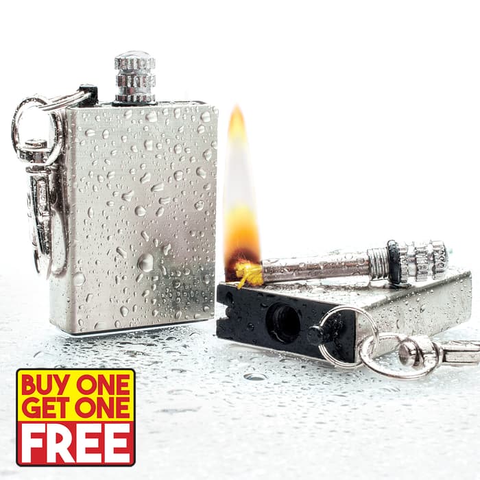 Great for survival situations, this waterproof permanent match lighter assures that you will never, ever buy matches again