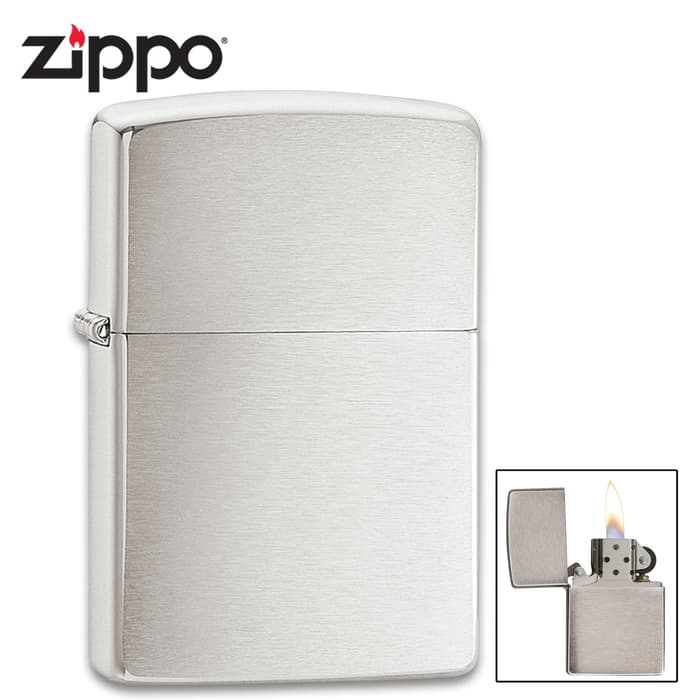 Zippo Brushed Chrome Lighter