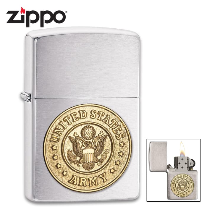 Zippo Army Emblem Lighter