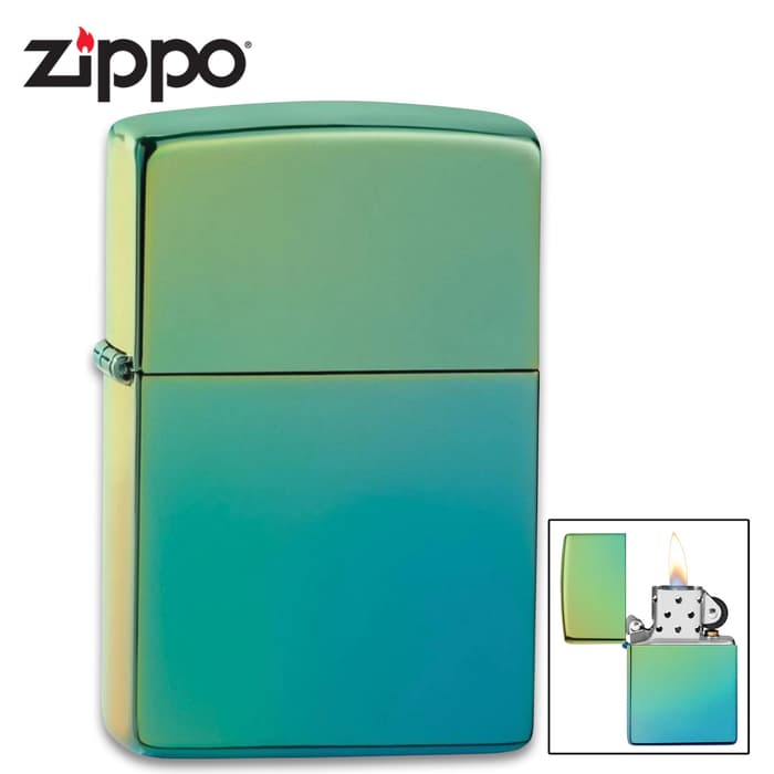 Zippo high polish teal lighter
