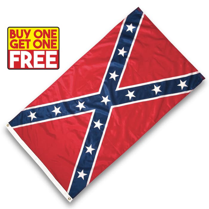 Confederate Rebel Battle Flag - 3' x 5' - BOGO