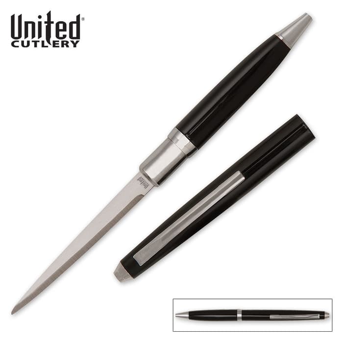Black Ink Pen Knife