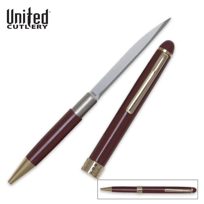 Deluxe Red Maple Ink Pen Knife