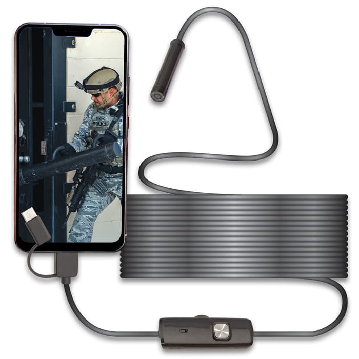 3-in-1 HD Tactical And Automotive Use Endoscope - 640x480 Resolution, Supports Android/Windows, Waterproof, Adjustable