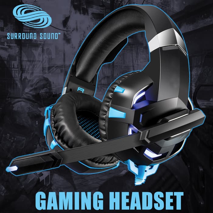 Professional Surround Sound Gaming Headset - Dynamic Sound, Noise Cancelling Microphone, Separate Volume Controller, Comfort Cushions