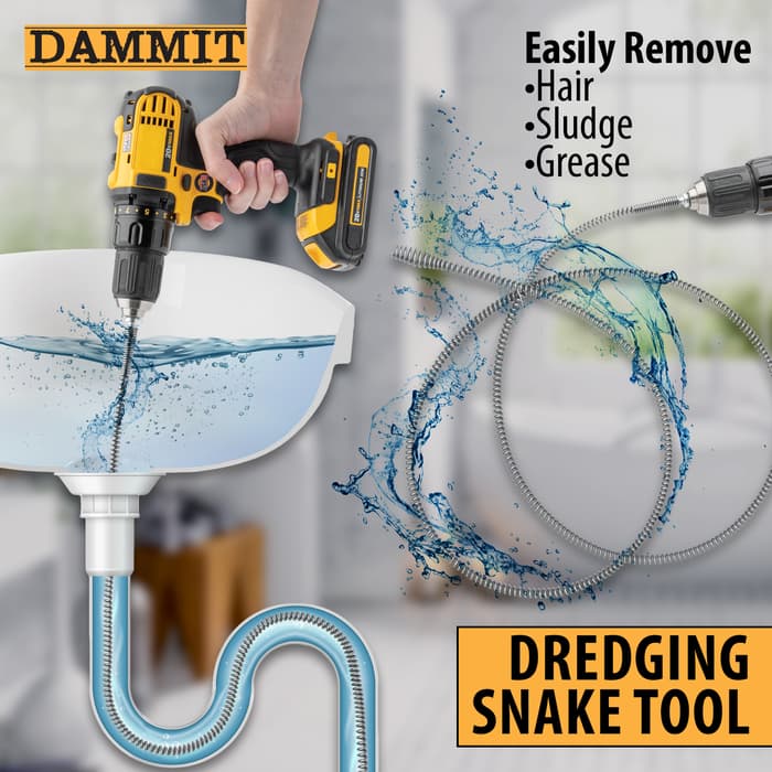The Dammit Dredging Spring Cleaning Tool shown in action