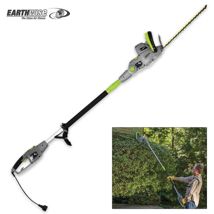 Earthwise Corded 120V Pole Hedge Trimmer 18”