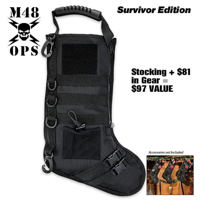 M48 Tactical Stuffed Stocking - Survivor Edition - Filled with $40 in Survival Gear   