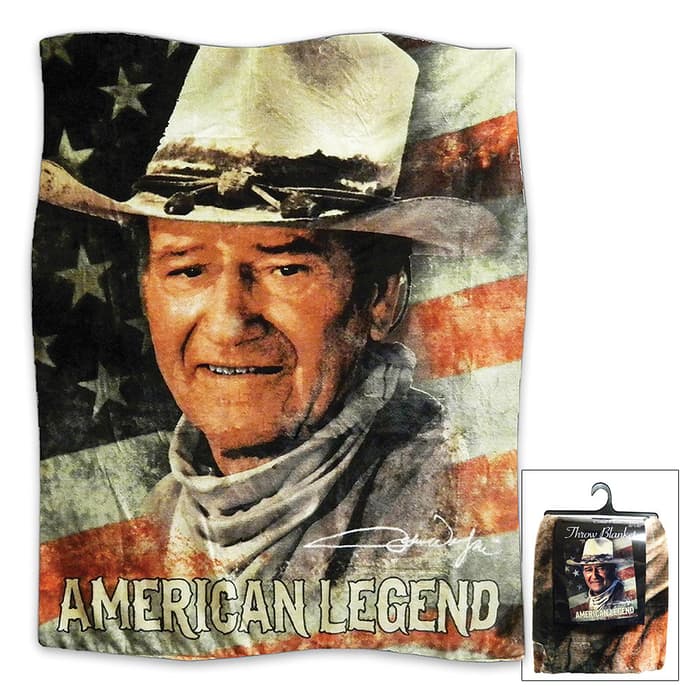 Details about   American Legend J0hn W.a.y.n.e Fleece Blanket Print In USA 