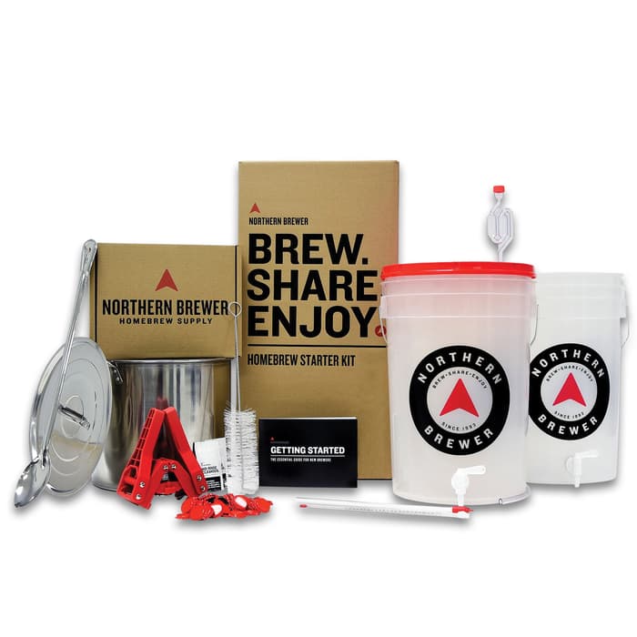 The Brew Share kit has kettle, fermenter and instructions.