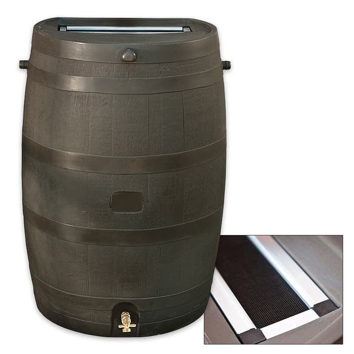 RTS 50 Gal. Flat Back Rain Barrel
