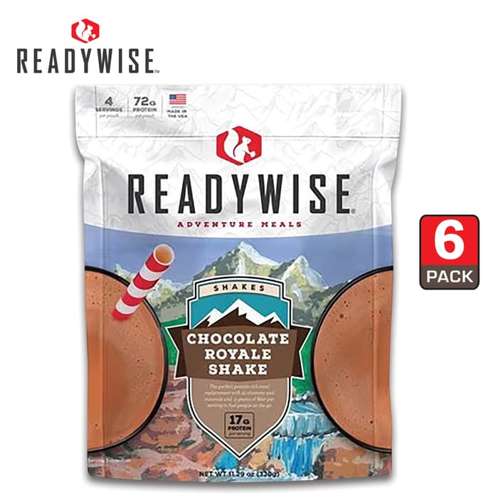 The chocolate Royale Shake in its pouch