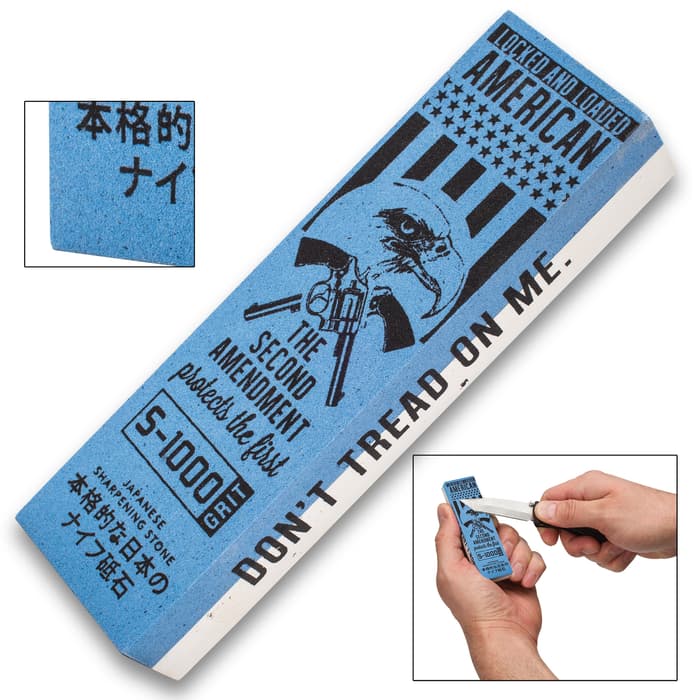 "Don’t Tread On Me" Japanese Water Stone / Sharpening Stone