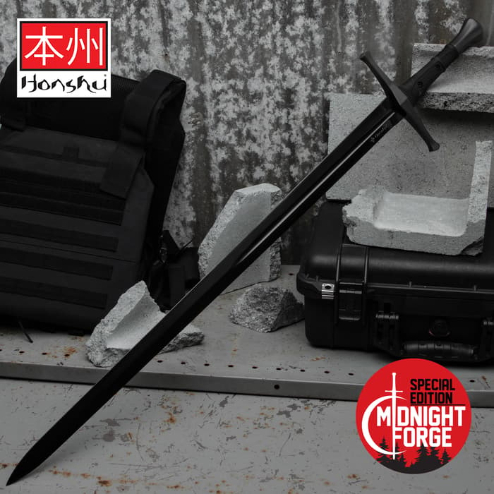 The Honshu Broadsword represents a modern spin on a proven, time-tested sword design with sleek, rugged tactical engineering and perfect blade-to-hilt balancing