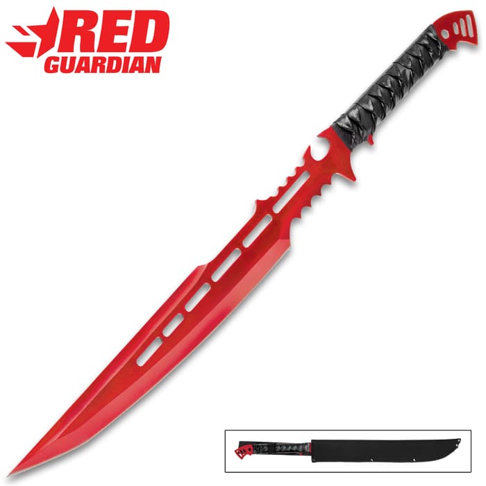 The Red Guardian Fantasy Sword is 28" of red, electropated 3Cr13 stainless steel
