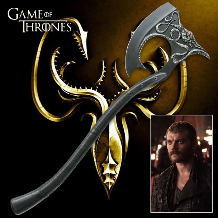 Game Of Thrones Euron Greyjoy’s Axe - Officially Licensed, 2Cr13 Cast Steel Head, Hardwood Handle - Length 53”