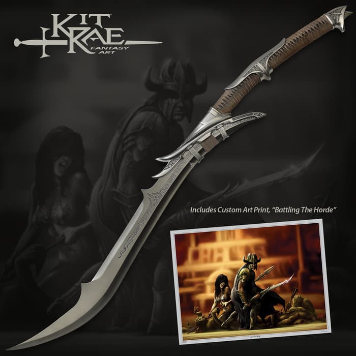 This Kit Rae Mithrodin: Dark Edition Fantasy Sword is a special edition of the popular Mithrodin Sword from the Swords of the Ancients collection