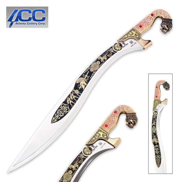This 28” overall limited edition, reproduction Sword of Alexander the Great pays tribute to the great King and warrior