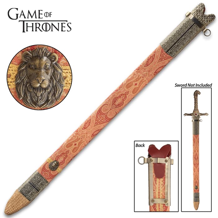 Officially Licensed Oathkeeper Scabbard - Made For Oathkeeper Sword, Fabric-Wrapped Wood, Leather And Metal Accents