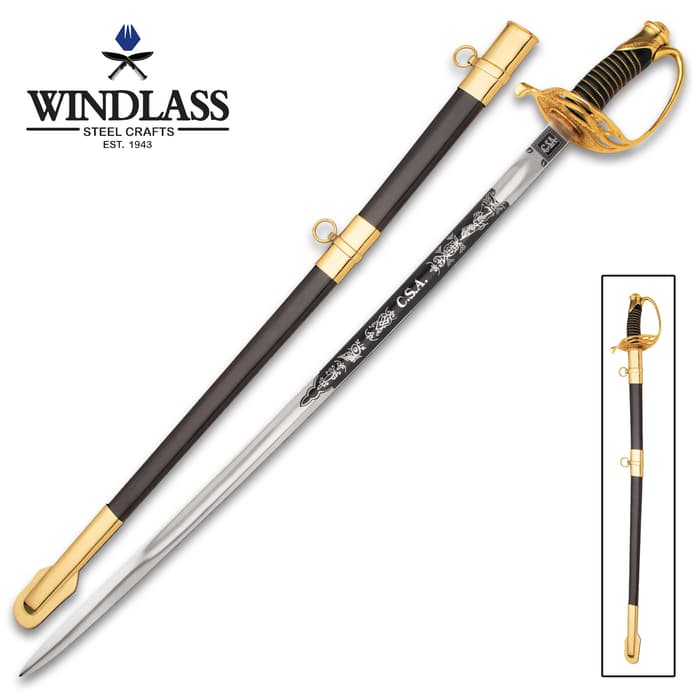 The Confederated Cavalry Officer’s Saber is just like the old one carried by General Jo Shelby, the Missouri cavalry raider