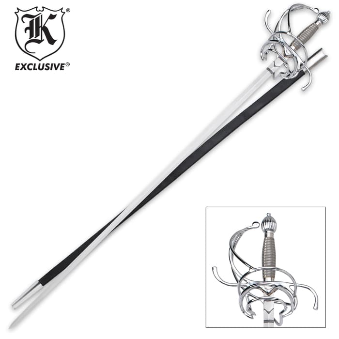 High Middle Ages Silver Rapier Sword