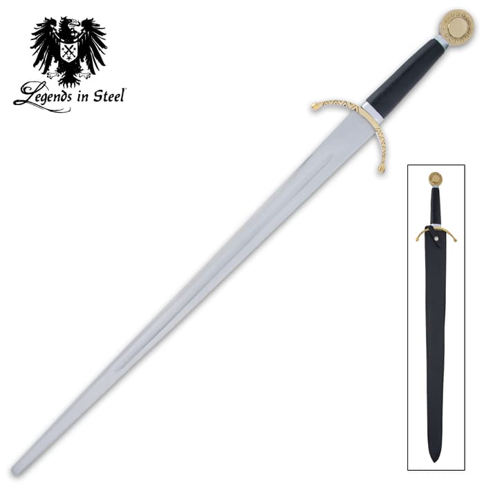 This Medieval Great sword is a high-quality reproduction weapon that looks impressive wherever you hang it or display it