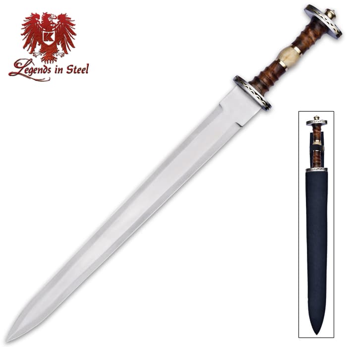 The Legends In Steel Coliseum Sword is a high-quality reproduction piece that belongs in any historical sword collection