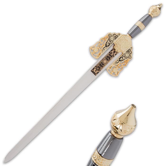 Made in Toledo, Spain, a city with a centuries-long tradition of sword-making, this letter opener is the perfect accent for the home or office