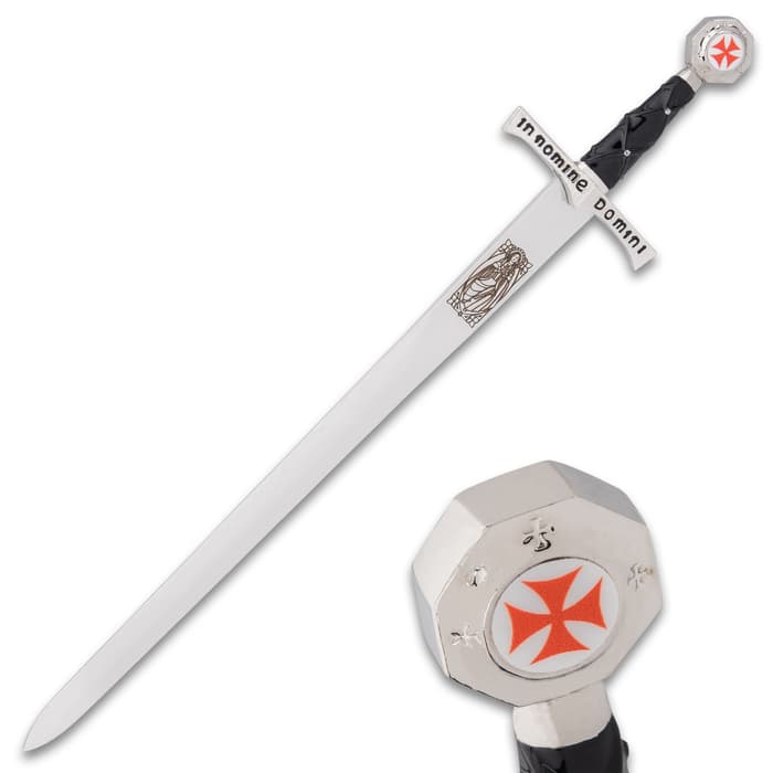 Made in Toledo, Spain, a city with a centuries-long tradition of sword-making, this mini sword is the perfect accent for the home or office