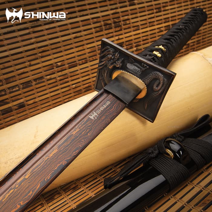handmade japanese samurai katana sword carbon steel Real sharp  shiny blade 
