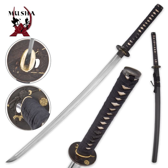 Musha Forged Samurai Sword With Ray Skin Handle
